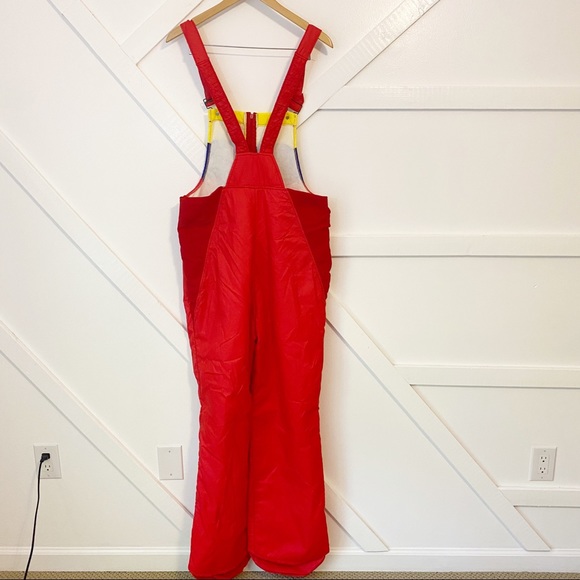 Vintage Sears Sports Center Rainbow Stripe Puffer Snowsuit Overalls Sz 36/Small - Picture 5 of 9